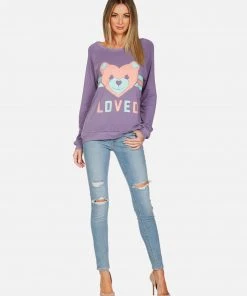 Lauren Moshi LAST CALL Noleta Striped Heart Teddy