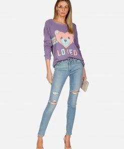 Lauren Moshi LAST CALL Noleta Striped Heart Teddy