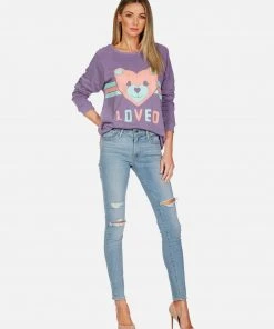 Lauren Moshi LAST CALL Noleta Striped Heart Teddy