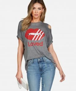 Lauren Moshi Kierstyn Striped Mouth Loved