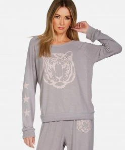 Lauren Moshi Long Sleeve Brenna Tiger Face