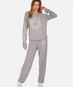 Lauren Moshi Long Sleeve Brenna Tiger Face