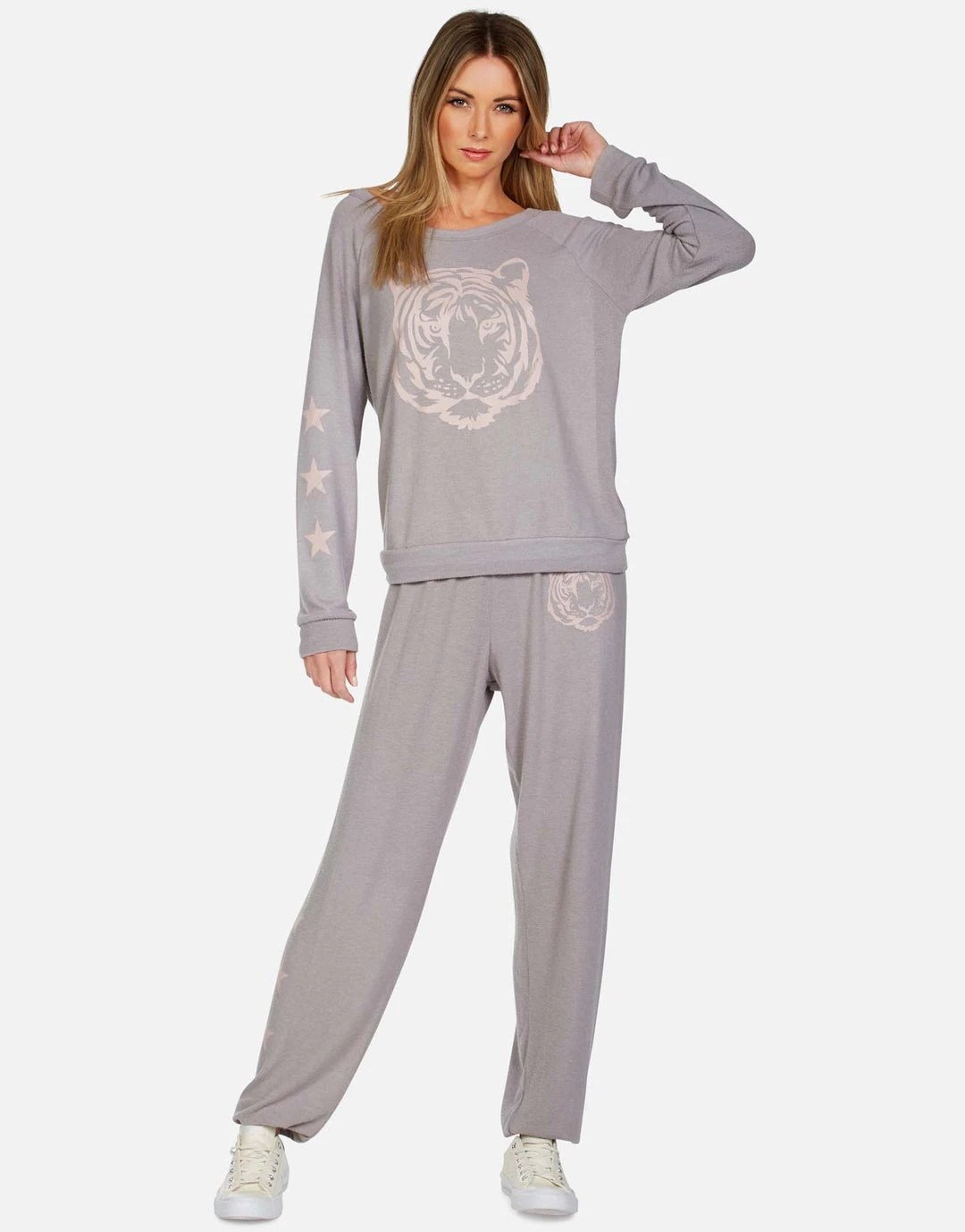 Lauren Moshi Long Sleeve Brenna Tiger Face