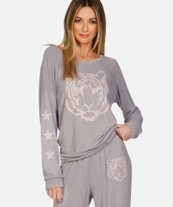 Lauren Moshi Long Sleeve Brenna Tiger Face
