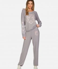 Lauren Moshi Long Sleeve Brenna Tiger Face