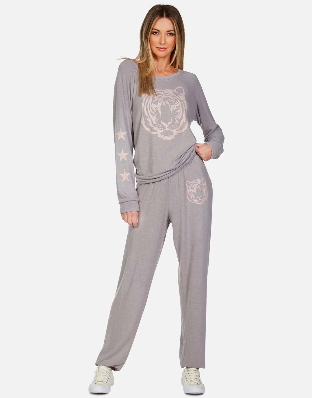 Lauren Moshi Long Sleeve Brenna Tiger Face