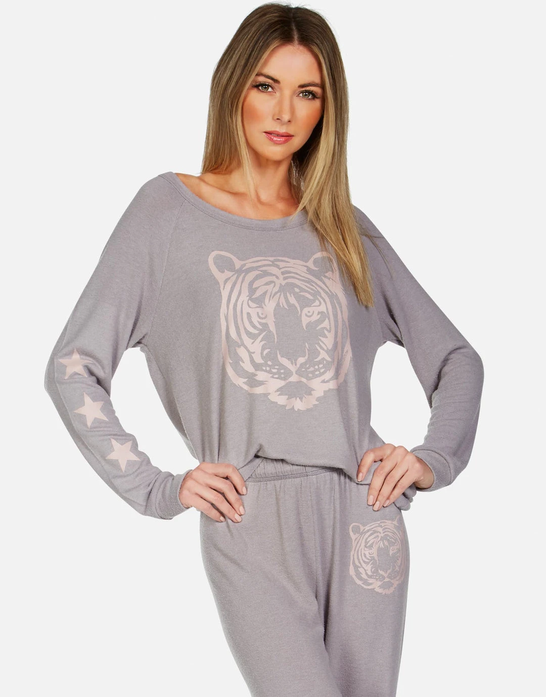 Lauren Moshi Long Sleeve Brenna Tiger Face