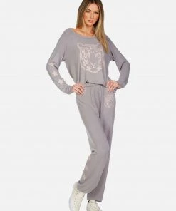 Lauren Moshi Long Sleeve Brenna Tiger Face