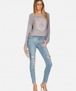 Lauren Moshi Long Sleeve Brenna Tiger Face
