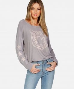 Lauren Moshi Long Sleeve Brenna Tiger Face