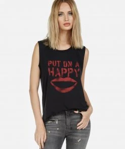 Lauren Moshi X Kel Stencil Happy Smile Tanks