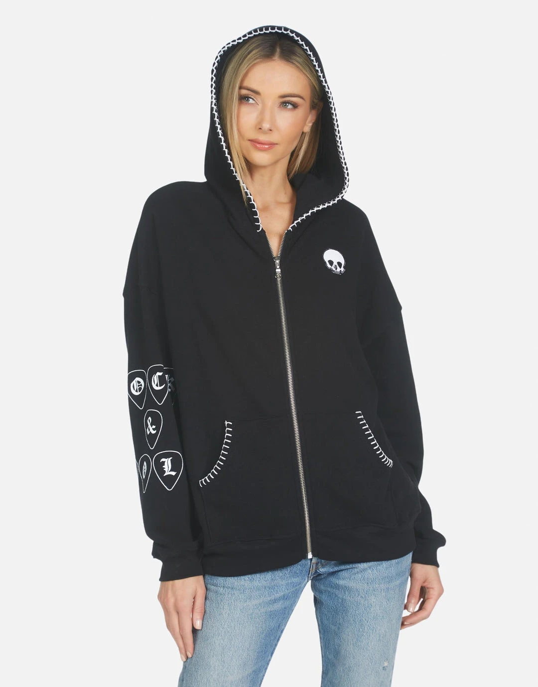 Lauren Moshi Hoodies Koa Music Skull
