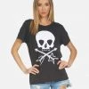 Lauren Moshi Wolf Music Skull Short Sleeve