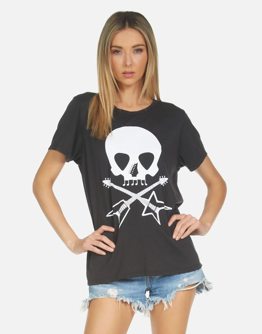 Lauren Moshi Wolf Music Skull Short Sleeve