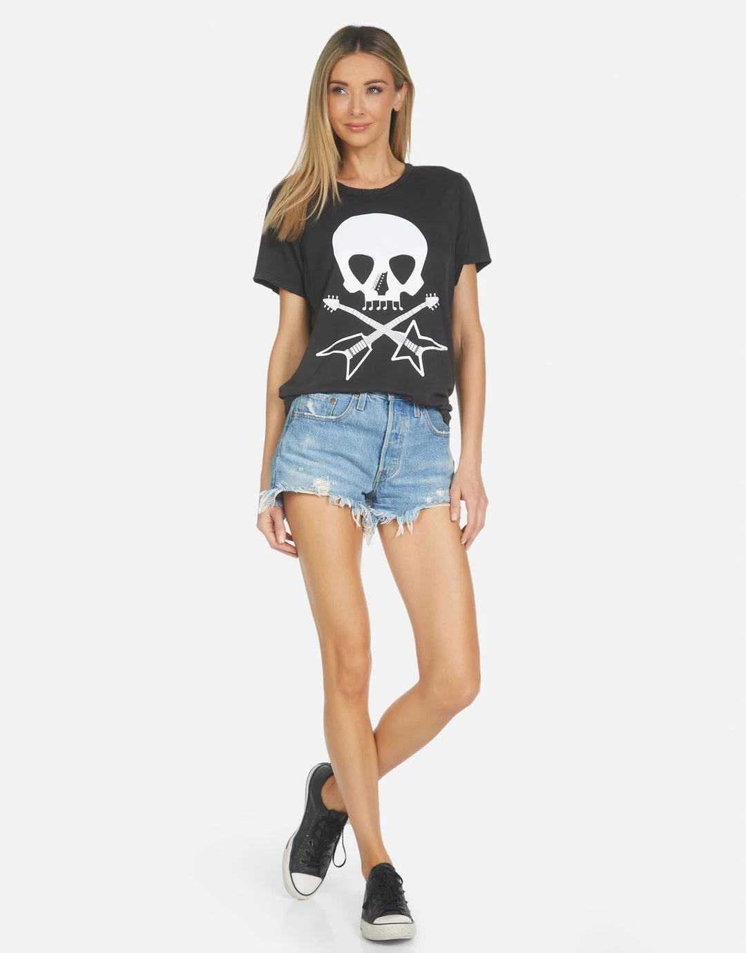 Lauren Moshi Wolf Music Skull Short Sleeve