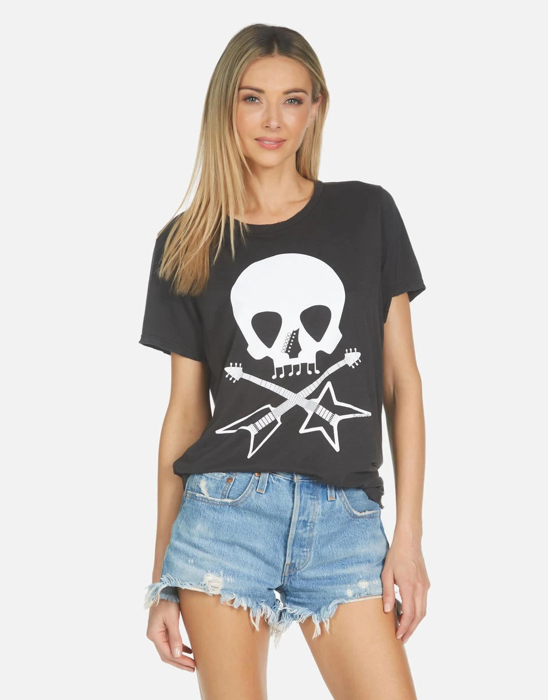Lauren Moshi Wolf Music Skull Short Sleeve