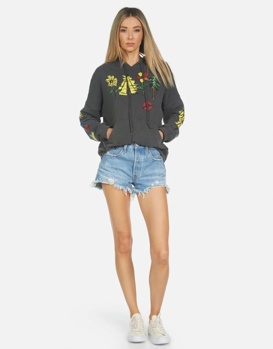 Lauren Moshi Melanie Camp Hair Don't Care Hoodies