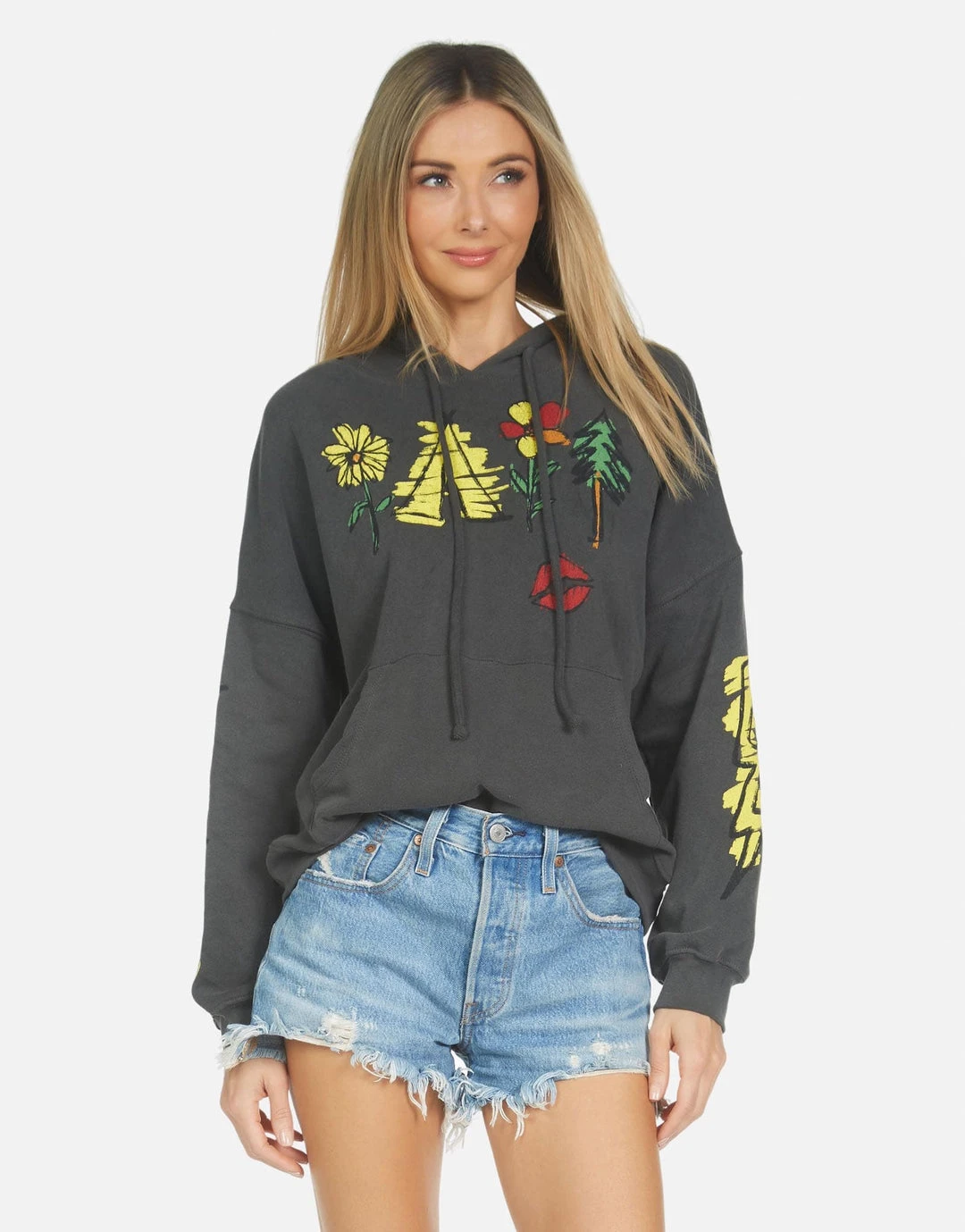 Lauren Moshi Melanie Camp Hair Don't Care Hoodies