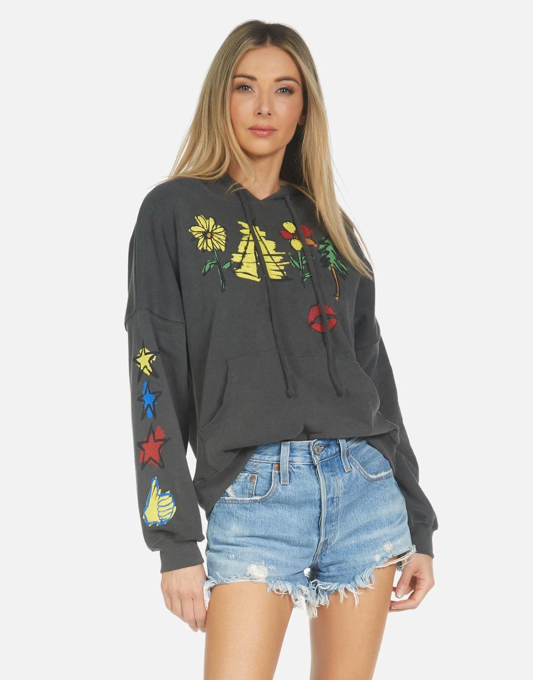 Lauren Moshi Melanie Camp Hair Don't Care Hoodies