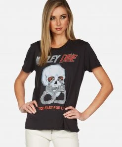 Lauren Moshi X Motley Crue Short Sleeve Wolf Too Fast For Love