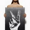 Lauren Moshi Peace Love & Moshi Canvas Peace Sign Art
