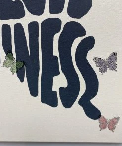 Lauren Moshi Canvas Crystal Love Butterfly