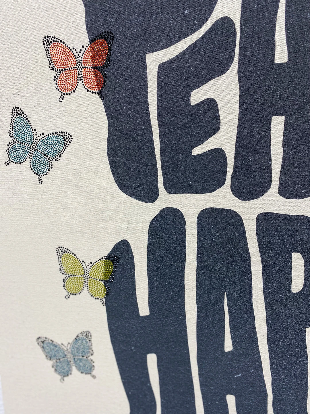 Lauren Moshi Canvas Crystal Love Butterfly