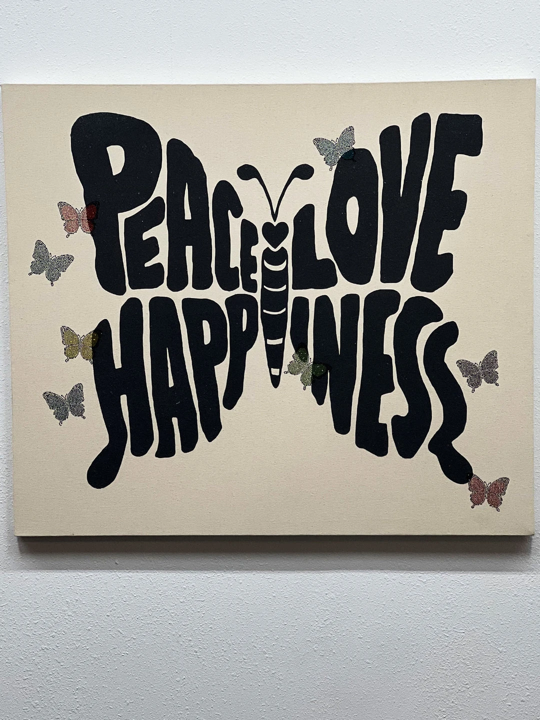 Lauren Moshi Canvas Crystal Love Butterfly